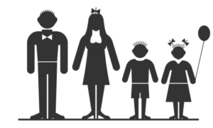 Family of four members vector clip art | Free SVG


