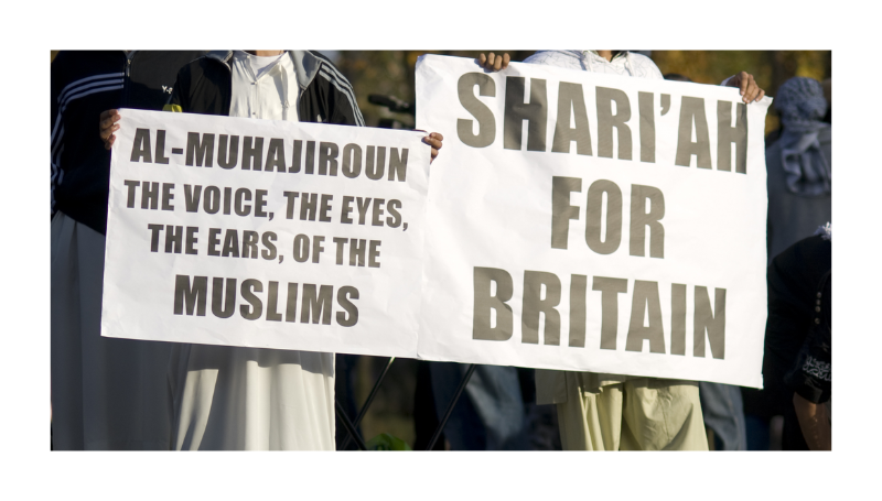 A public demonstration demanding Sharia in Britain.jpg - Wikimedia Commons
