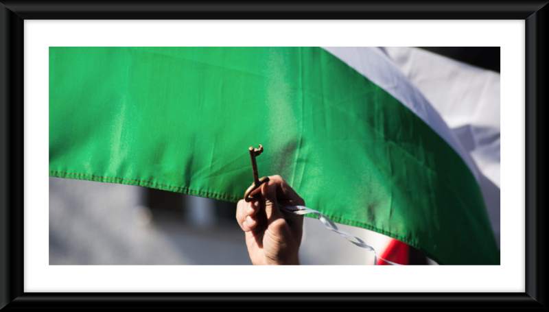Palestinian key at a Nakba Day demonstration in Berlin: SOURCE: Wikipedia