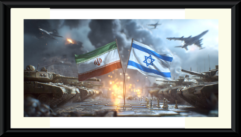 ran & Israel Flaggen auf Schachbrett als Symbol für Krieg mit Panzern und Explosionen - Kostenloses Foto auf ccnull.de / ccby.de
SOURCE: Get this image on: CCNull 