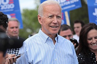 Former Vice President of the United States Joe Biden walking with supporters at a pre-Wing Ding march from Molly McGowan Park in Clear Lake, Iowa. (Wikipedia)