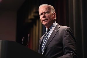 Former Vice President of the United States Joe Biden speaking with attendees at the 2019 Iowa Federation of Labor Convention hosted by the AFL-CIO at the Prairie Meadows Hotel in Altoona, Iowa. (Wikipedia)