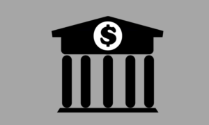 Bank building vector icon | Free SVG
