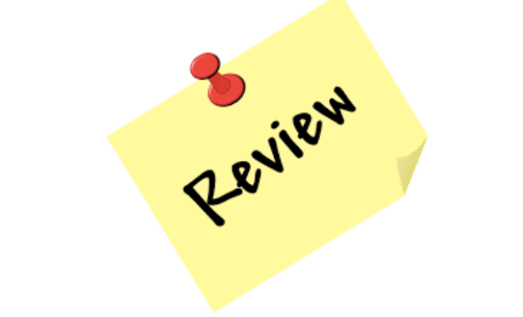 "Sticky note" with the word ''Review'' and a red push-pin.- Public domain vectors.org