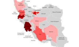 English: This statistic provided by Radiofarda 40 or more people killed.  Between 30-39 people killed, Between 20-29 people killed, Between 10-19 people killed,
Between 1-9 people killed
  

Number of people killed people during 2019 Iranian fuel protests- wikipedia