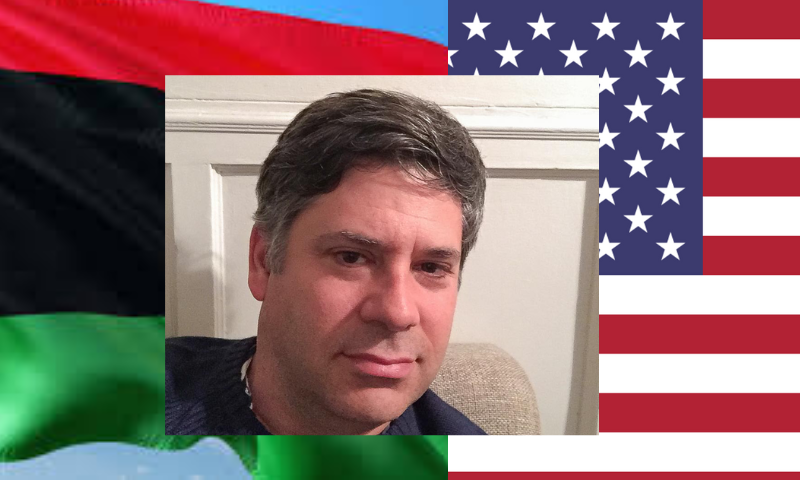 Ethan Chorin, Middle East and Africa-focused scholar and entrepreneur. - wikipedia

flag of Libya- canvas image

American Flag- Canva image