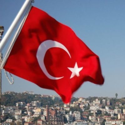 Bosphorus Bridge and Turkish Flag (Source: Wikipedia)