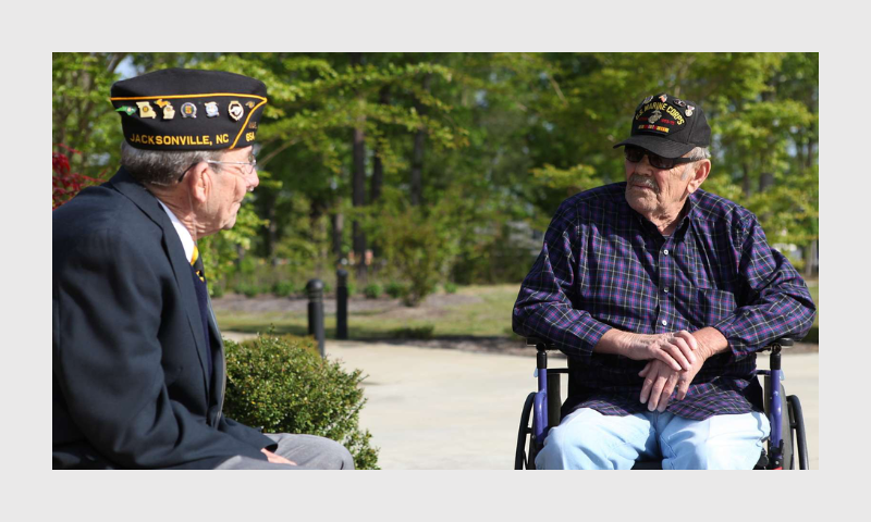 Two Vietnam War veterans are reunited during the 2013 - NARA & DVIDS Public Domain Archive - 
Credit: Defense Visual information