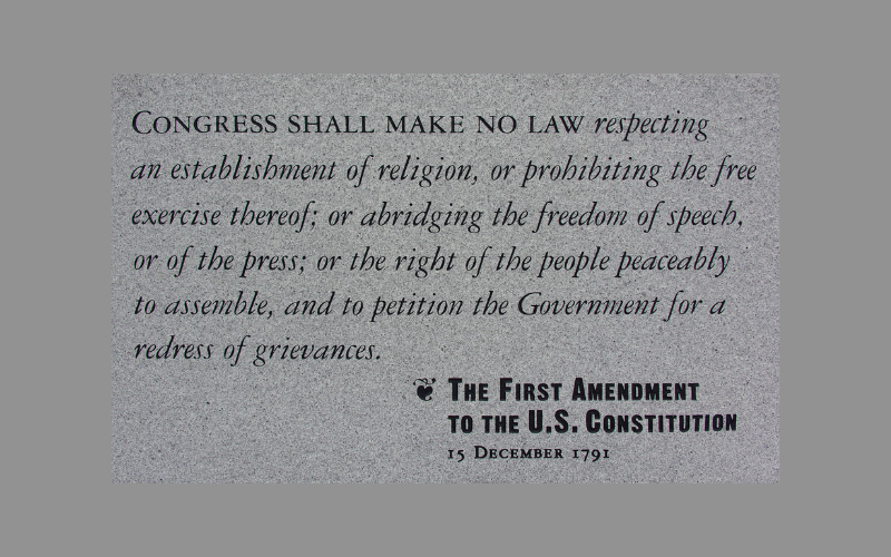 The First Amendment to The U.S. Constitution" Monument in Independence National Historic Park in Philadelphia, Pennsylvania,-Wikipedia