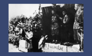 One of the first pictures to reach the outside world from Albania showing how thousands of hardy mountaineers led by Dervish abbots, lawyers, gendarmes and peasants gave the Nazi invaders no rest. February 1, 1944. (AP Photo)