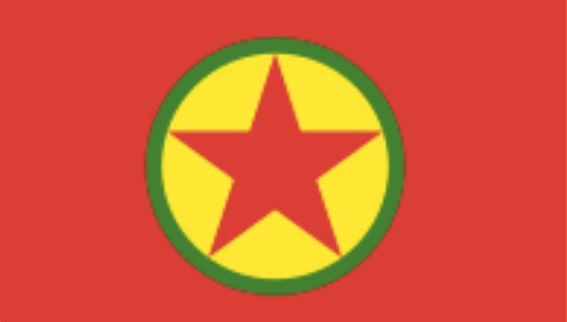 The official and current flag of the Kurdistans Workers' Party (PKK).