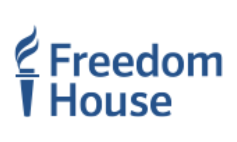 This is the logo for Freedom House.- Wikipedia