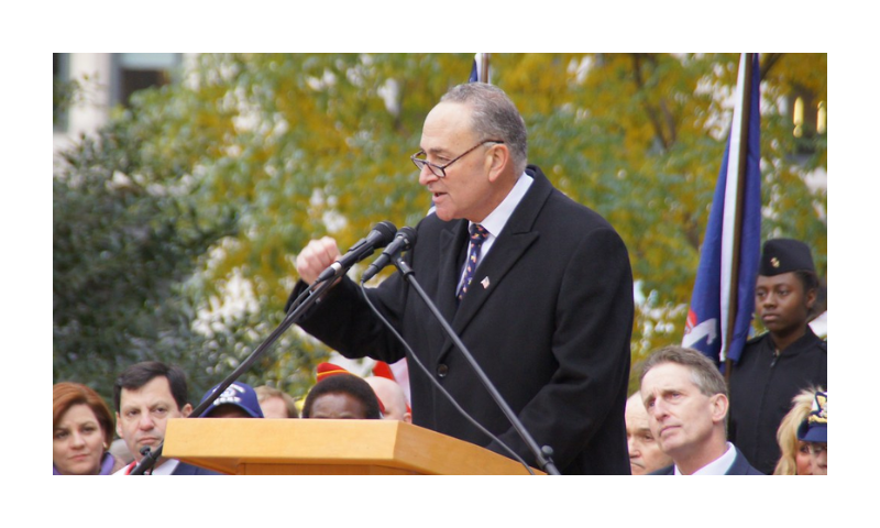 U.S. Senator Chuck Schumer of New York delivers remarks at the Veterans Day Opening Ceremony in Madison Square Park. Photo by Jared King / NNWO.-Flickr