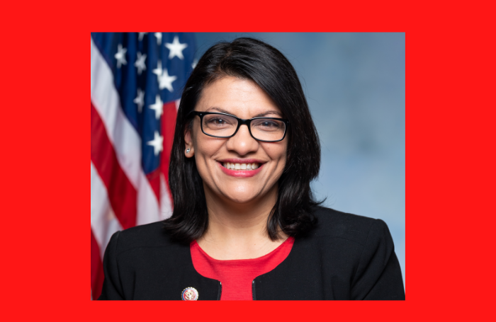 The official headshot of Rep. Rashida Tlaib (D-MI) (Wikipedia)