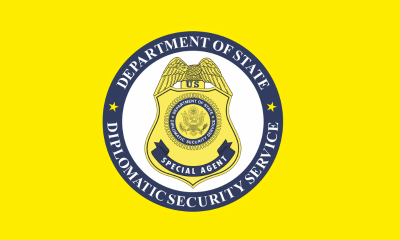 This is the emblem of the Diplomatic Security Service of the United States Department of State. The original file was found on the organization's Wikipedia page as a PDF however I have converted it to a more user-friendly SVG format.- wikipedia