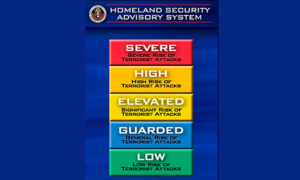Homeland Security Advisory System color chart- wikipedia