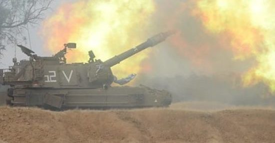 Artillery Corps in Gaza 
IDF artillery forces fire into the Gaza Strip as part of Operation Protective Edge.  (Source: Flickr)