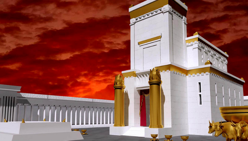 Digital rendering of the First Temple- wikipedia