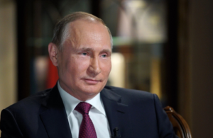 Russian President Vladimir Putin during an interview with Megyn Kelly, a journalist for the American television channel NBC. (Wikipedia)