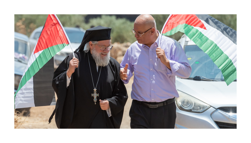 A priest protesting in Beit Dajan June 22- Wikipedia