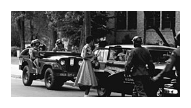 101st Airborne escorting the Little Rock Nine to school- Wikipedia